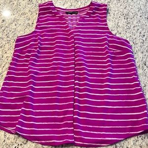 Apt.9 - Tank Top Blouse - Purple with white stripes